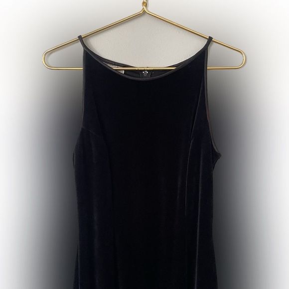 Gunne Sax Jessica McClintoch Velvet High Neck Sleeveless Formal Gown Dress VTG - Picture 2 of 6